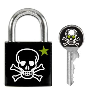 Visiaci zámok Master Lock z pevného hliníka 3430EURDSKULL - 30mm