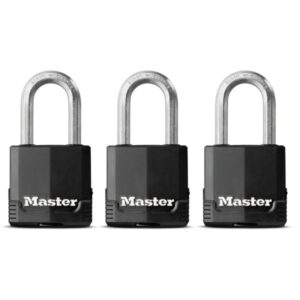 Set 3 ks visiacich zámkov z vrstvenej ocele M115EURTRILF - Master Lock Excell - 48mm