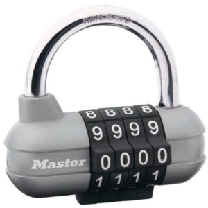 Kombinačný visiaci zámok horizontálne 1520EURD - Master Lock - šedý