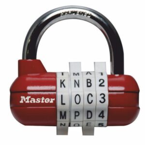 Kombinačný visiaci zámok horizontálne 1534EURD - Master Lock - červený