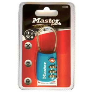 Visiaci kombinačný zámok Master Lock TSA 4688EURD - modrý