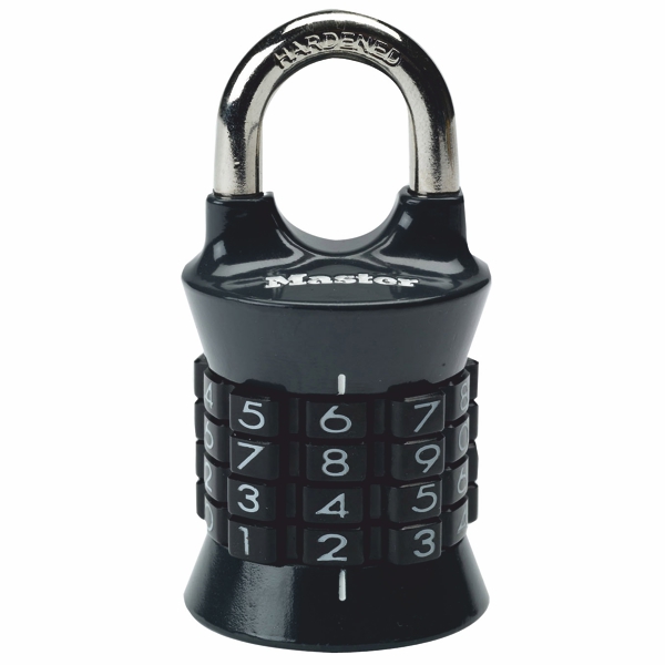 Kombinačný visiaci zámok vertikálne 1535EURDCOL - Master Lock - čierny