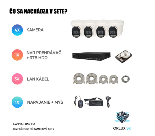 Orlux Protect Dome 5MP - 4 kamerový set - Image 2