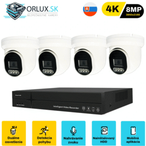Orlux Pro Dome 8MP - 4 kamerový set
