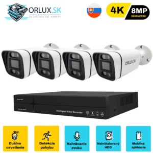 Orlux Pro white 8MP - 4 kamerový set