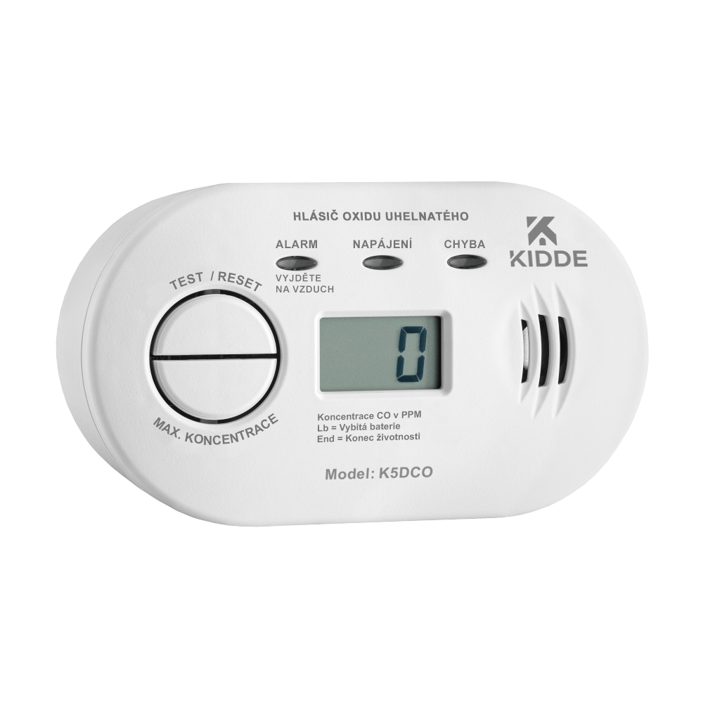 Detektor úniku plynu CO Kidde K5DCO (meracie zariadenie) – Obrázok 3