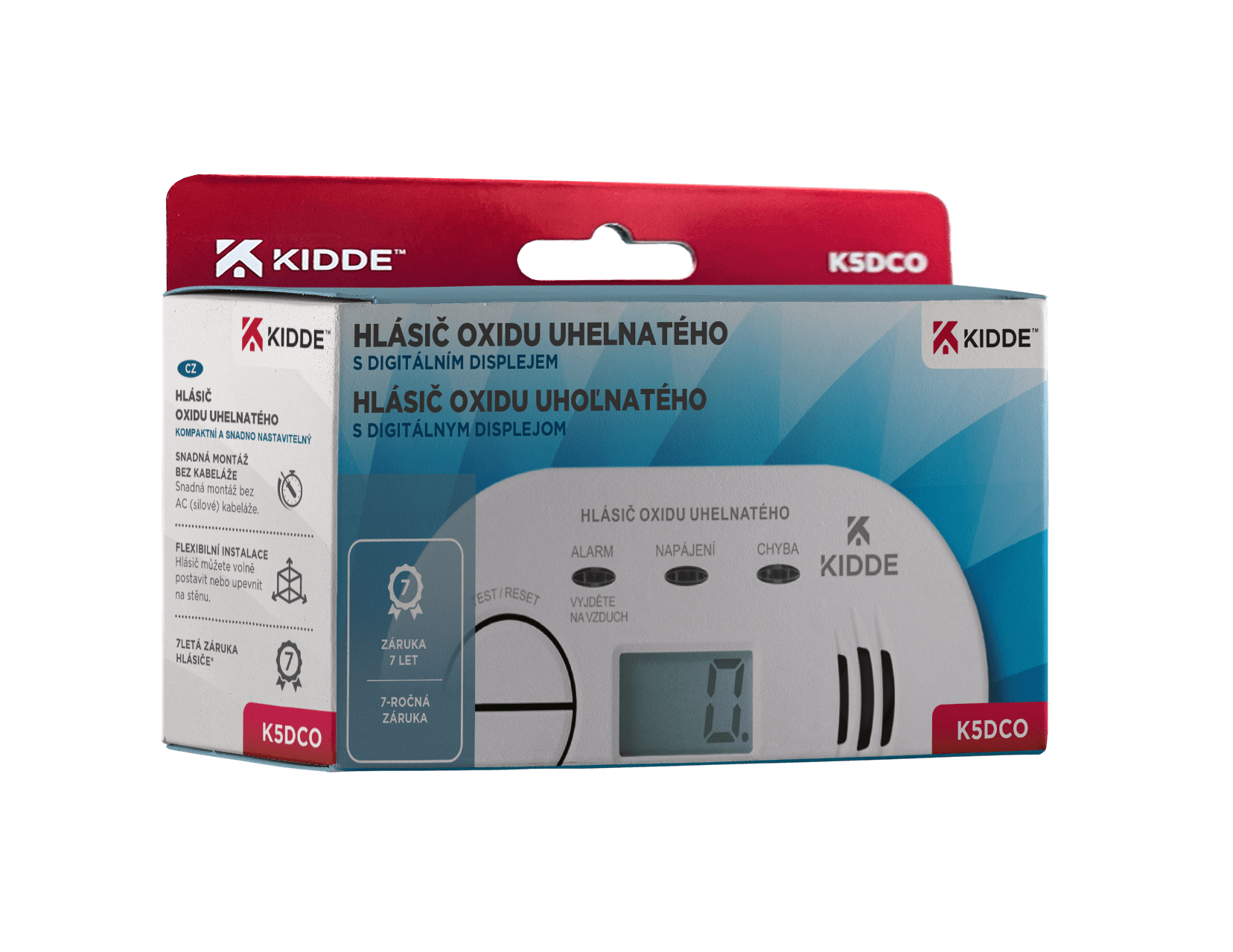 Detektor úniku plynu CO Kidde K5DCO (meracie zariadenie) – Obrázok 6