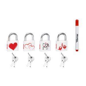 SET Visiaci zámok Master Lock z pevného kovu 3430EURDLOV-CLP - 30mm (1balenie / 6ks)