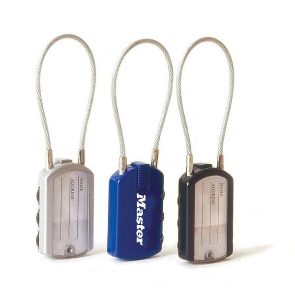 SET Visiaci zámok pre batožinu 4684EURD - Master Lock - čierny