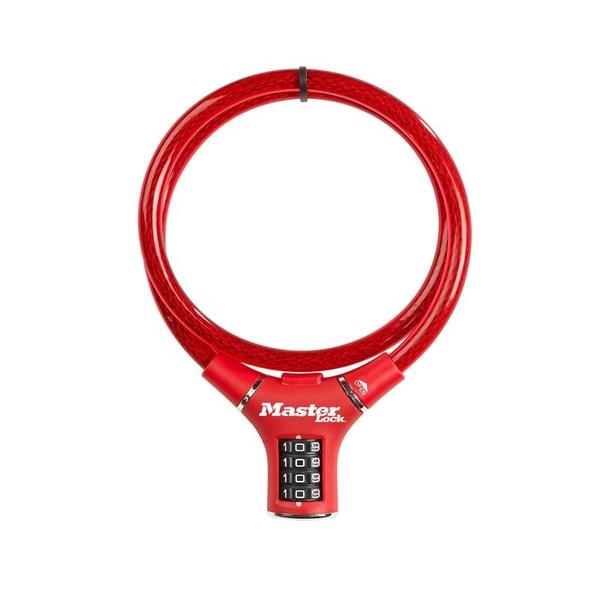 SET Oceľové kombinačné lanko na bicykel Master Lock 8229EURDPROCOL (1 balenie / 4ks) – Obrázok 4