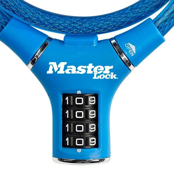 SET Oceľové kombinačné lanko na bicykel Master Lock 8229EURDPROCOL (1 balenie / 4ks) – Obrázok 5