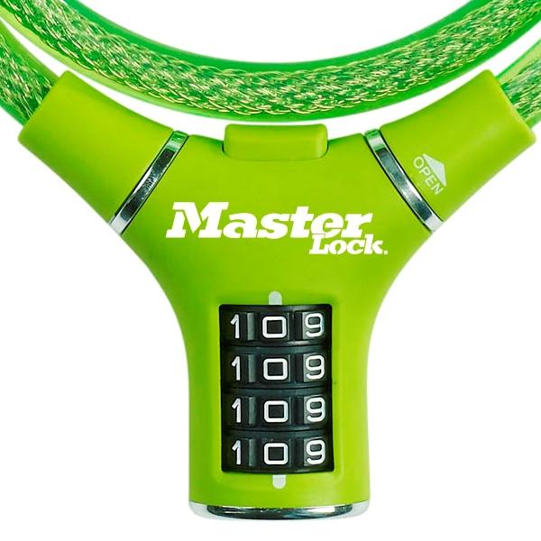 SET Oceľové kombinačné lanko na bicykel Master Lock 8229EURDPROCOL (1 balenie / 4ks) – Obrázok 7