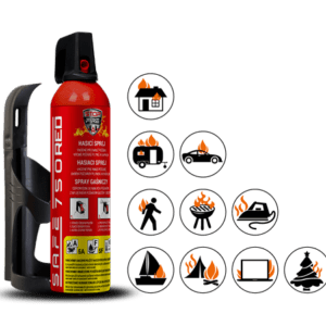 SET Hasiaci sprej SAFE 750 RED + držiak SAFE 75C