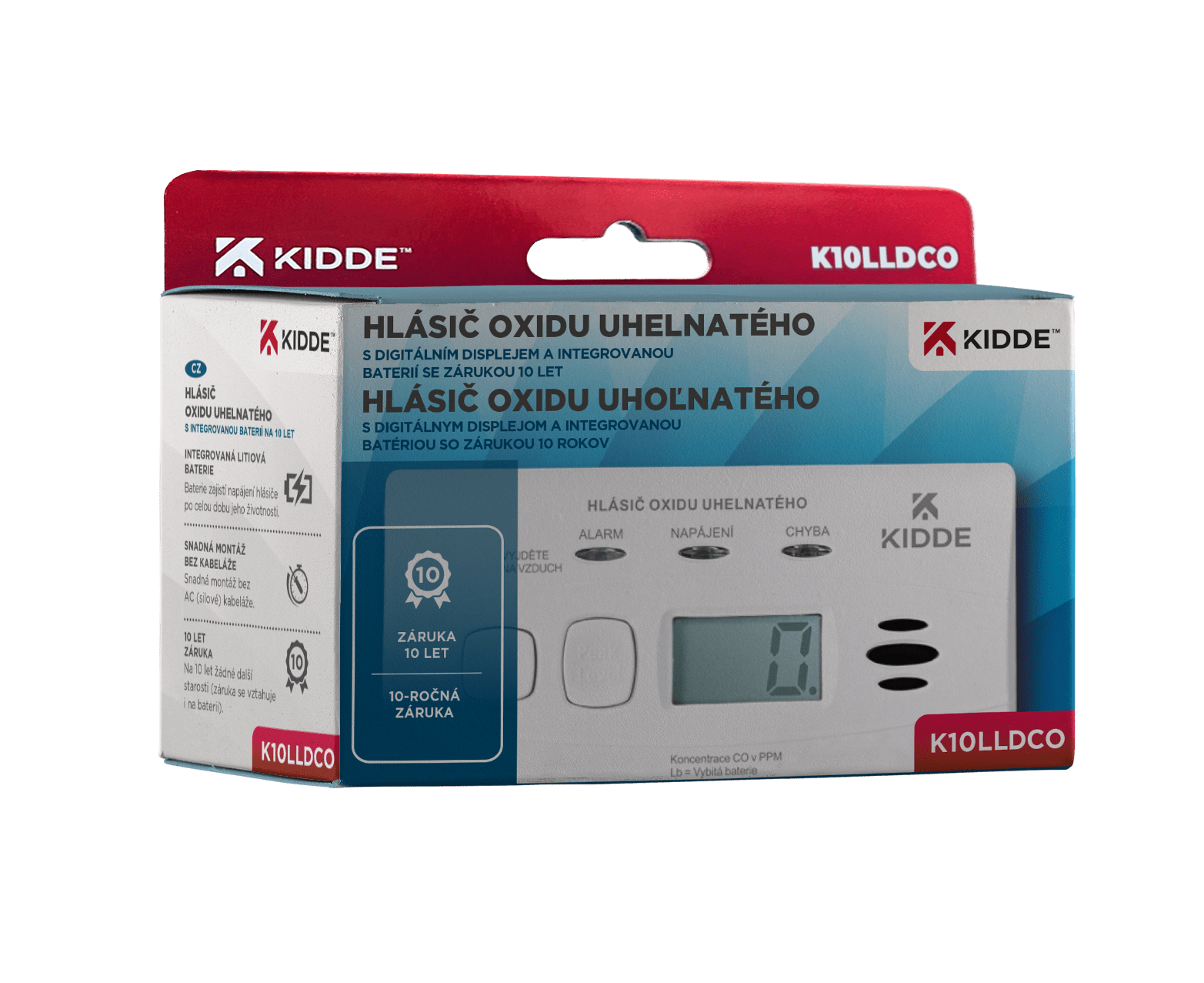 Kidde K10LLDCO detektor CO s displejom – Obrázok 6