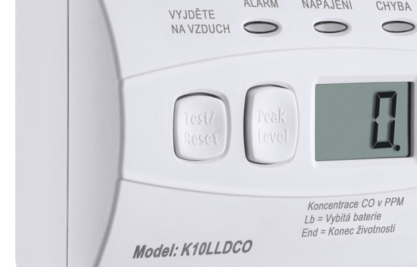 Kidde K10LLDCO detektor CO s displejom – Obrázok 7