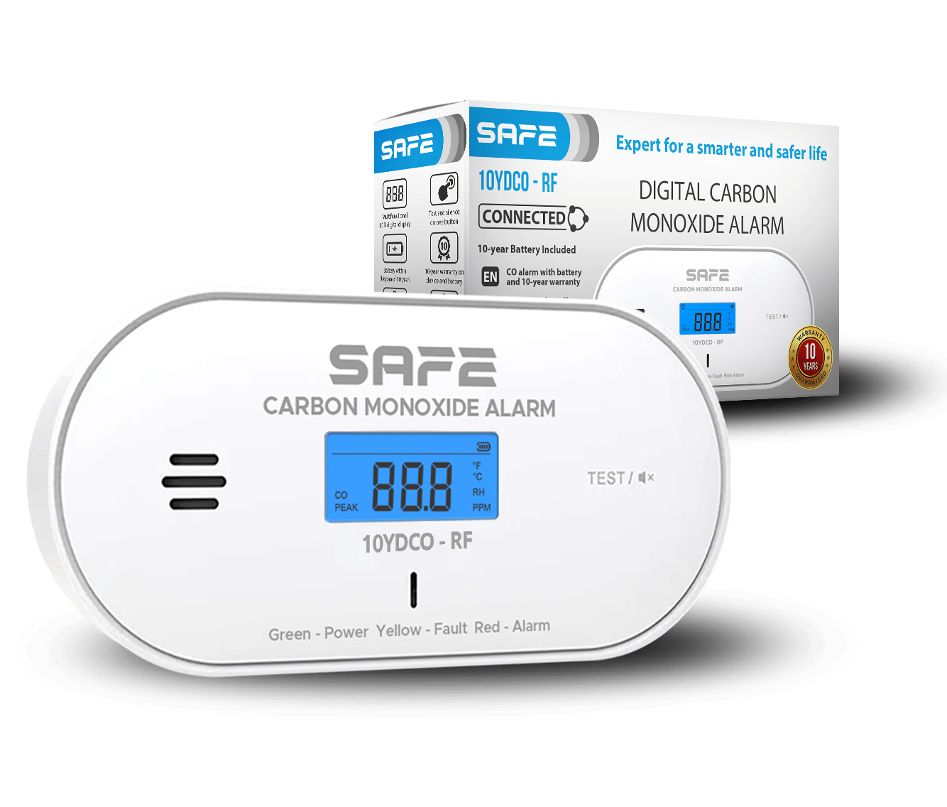 SET FIRE & CO - 1x SAFE50HUB-WRF, 1x SAFE10Y30-RF, 1x SAFE10YDCO-RF – Obrázok 2